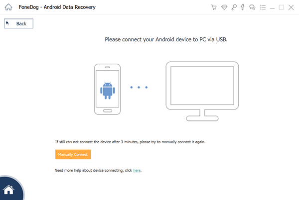 コンピュータとAndroidまたはiPhone間でWeChatファイルを転送するFoneDog Android Backup Conect USB