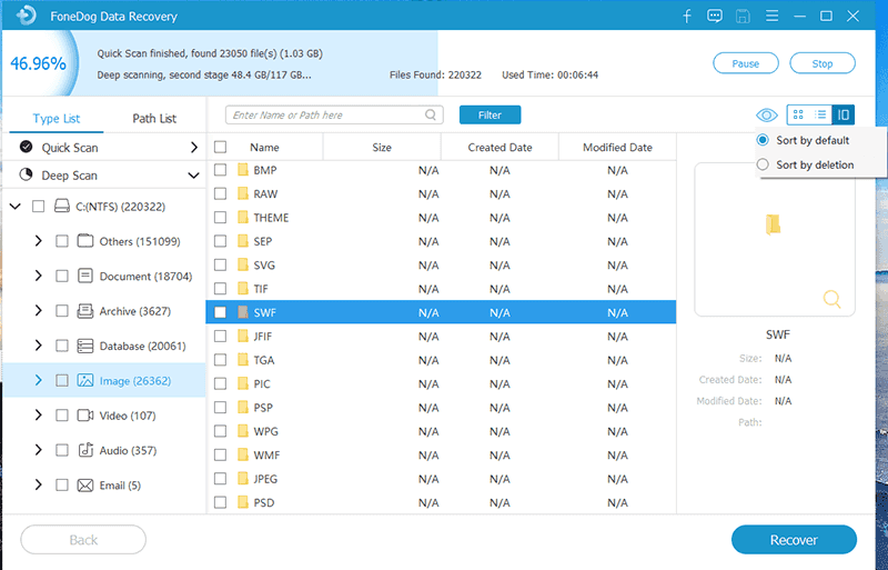 FoneDog Data RecoveryでMicrosoft Projectファイルを回復する