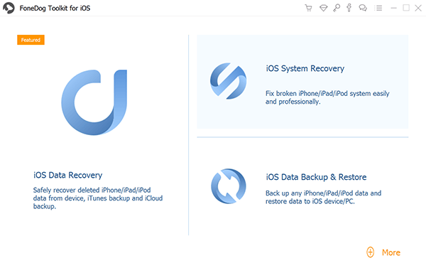 iOSデータのバックアップと復元を選択