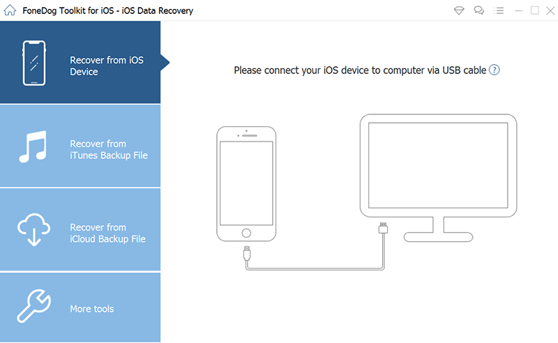 「iOSデバイスから復元する」を選択したら、「スキャン開始」ボタンをクリックします。
