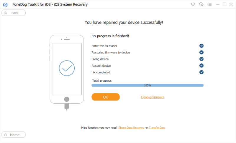 FoneDog iOS System Recoveryダウンロードと修復