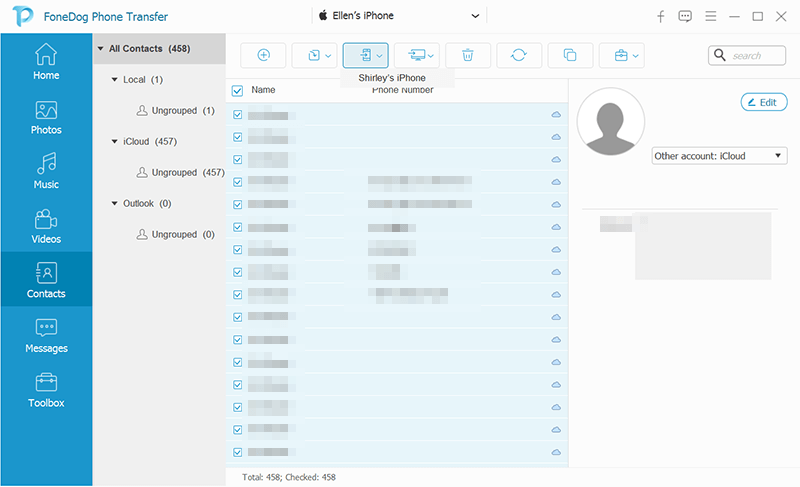 iCloudなしでiPhoneからiPhoneに連絡先を転送する