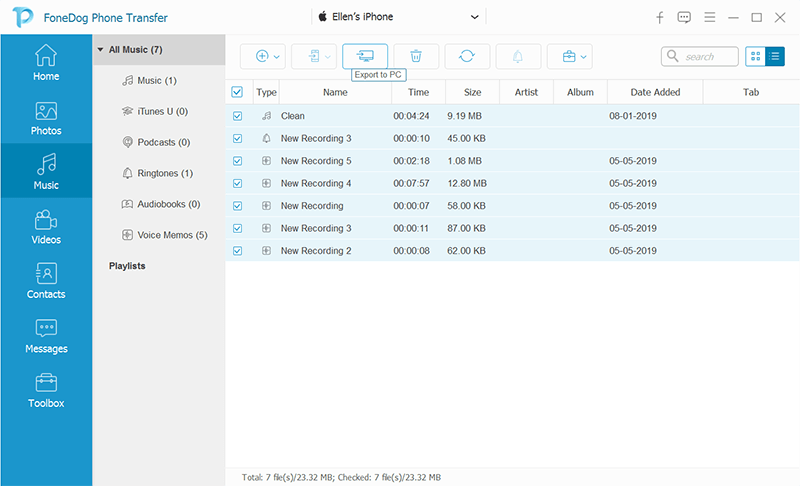 iPhone向けの最高のオフライン音楽転送：FoneDog Phone Transfer