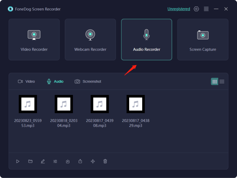 音声付きスクリーン録画に最適なツール – FoneDog Screen Recorder: モード選択