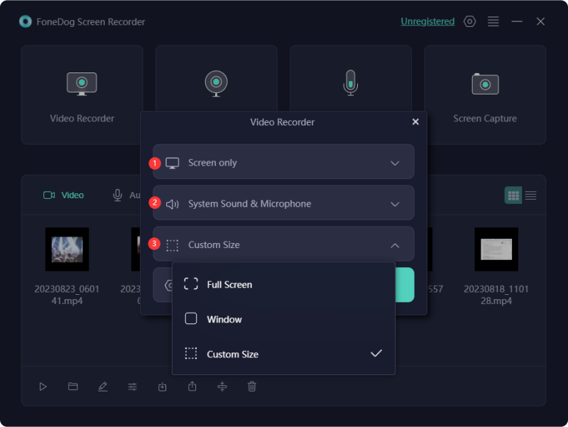 音声付きスクリーン録画に最適なツール – FoneDog Screen Recorder: カスタマイズ