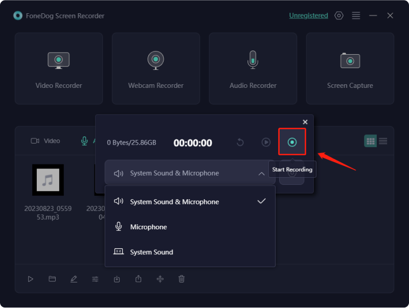 音声付きスクリーン録画に最適なツール – FoneDog Screen Recorder: 音声の録画
