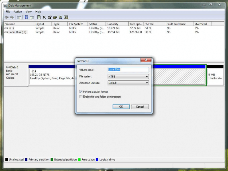 ディスク管理で破損したSDカードをフォーマットする