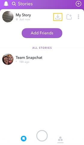 Snapchatお客様のストーリーを保存