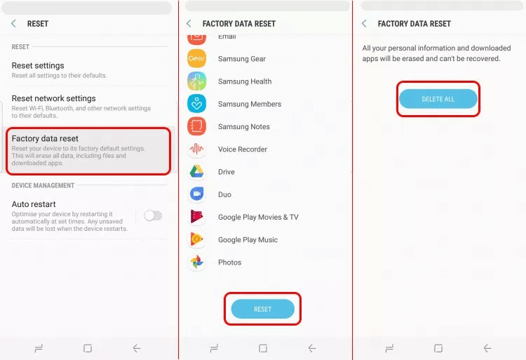 AndroidデバイスをリセットしてVerizon Message Plusを解決すると停止し続ける