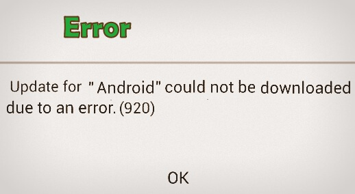 エラーコードを解決する920 And​​roid 920