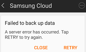 Samsungクラウドバックアップ失敗