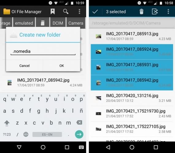 App NomediaなしでAndroidで写真を非表示にする