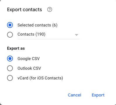 CSV にエクスポートして Android デバイス上の連絡先をバックアップする