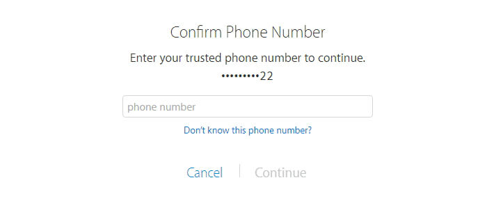 電話番号を確認してAppleidパスワードをリセットする