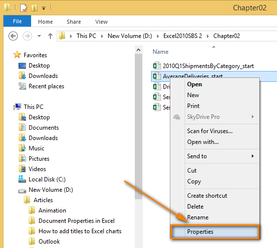 「プロパティ」タブを使用して以前のバージョンの Excel ファイルを復元する