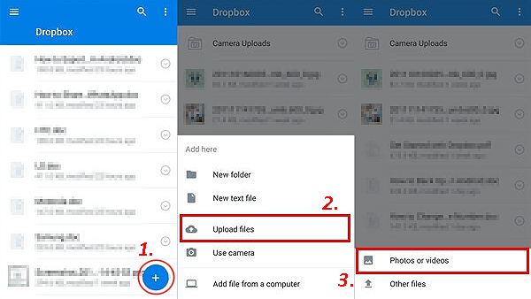 Dropbox を使用して Android から iPhone に写真を転送する
