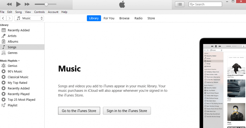 iTunes アプリケーションを起動する