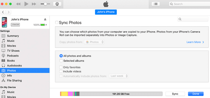 iTunes を使用して Android から iPhone 15 に写真を転送する