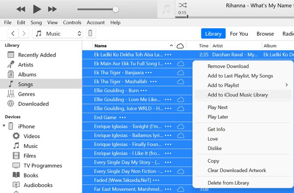 iCloud Drive経由でiTunes MusicをiPhoneに転送する