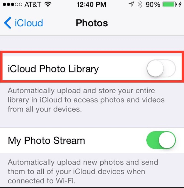 設定アプリケーションを介してiPhoneから消えた写真を解決する