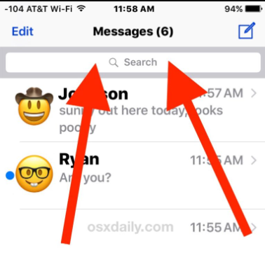 一般的な方法を使用してiPhoneでiMessageを表示する