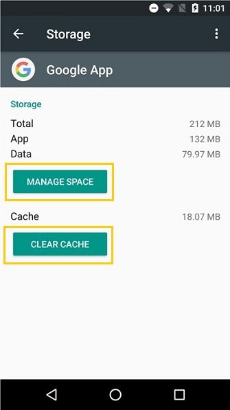 キャッシュをクリアしてGoogle検索が機能しない問題を修正