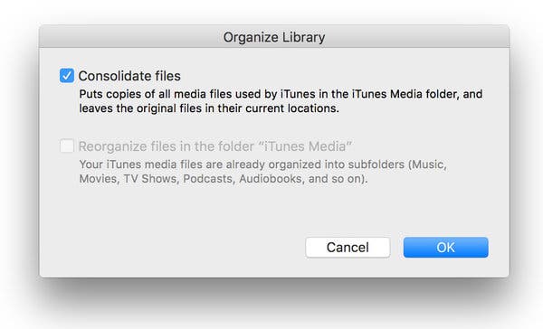 iTunesライブラリを統合する
