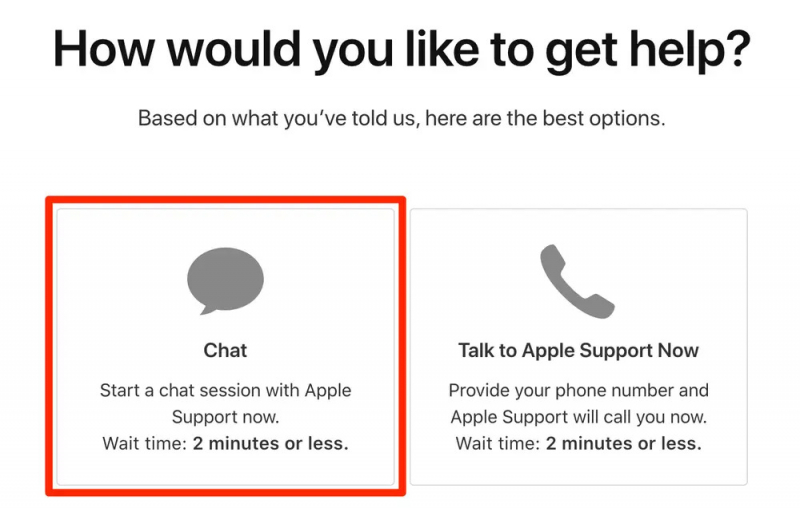 iCloud 上のメッセージを確認するには Apple サポートに問い合わせてください