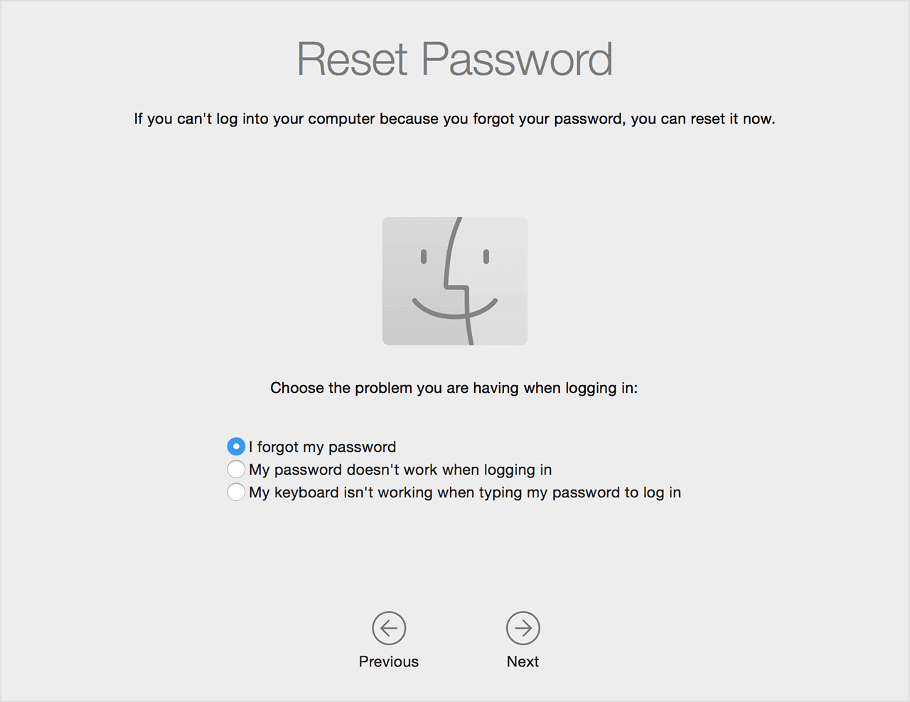 Macパスワードをリセットする