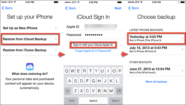 iCloudを使用してiPhoneからWhatsAppチャットをエクスポートする