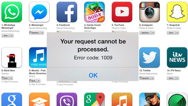 Iphoneエラー1009