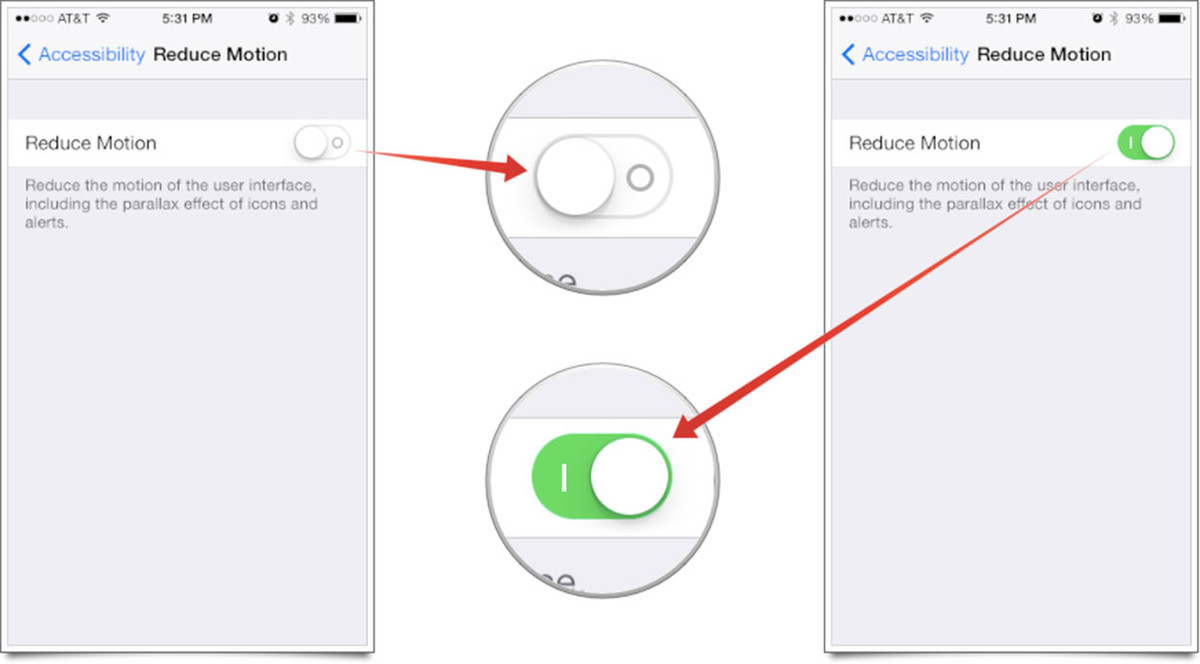 動きを減らす機能を有効にしてフリーズした iPhone デバイスを修正する