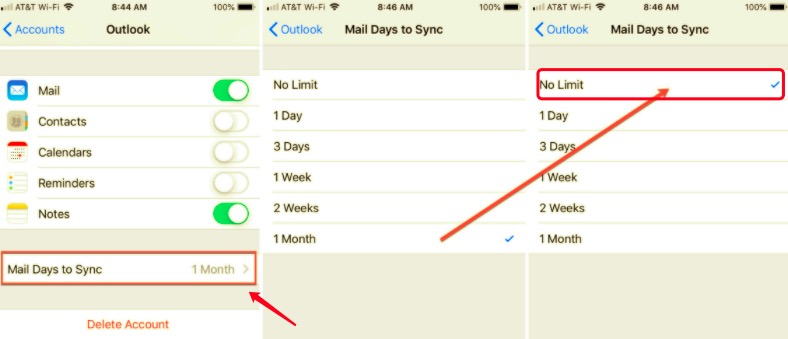 メールの日数をチェックして設定を同期し、iPhoneでHotmailが機能しない問題を修正します