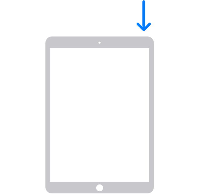 iPadが再起動し続けるときにホームボタンでiPadを再起動する