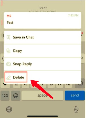 Snapchatのメッセージをすべて手動で削除する方法