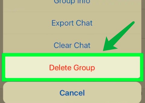 iPhoneからWhatsAppのグループチャットを削除する