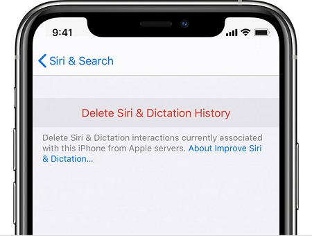 iPhoneでSiriの検索履歴を消去する