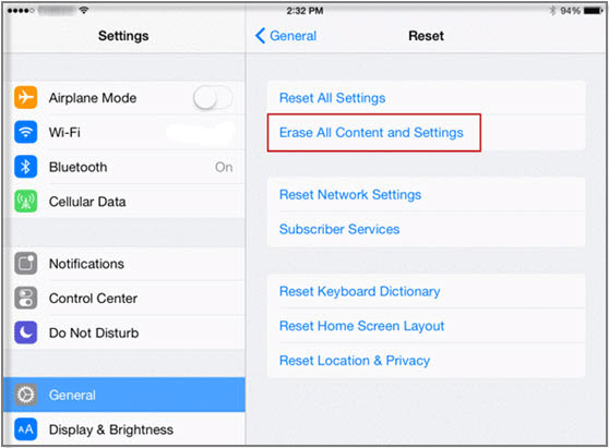 すべてのコンテンツと設定を消去して、iPhone の履歴を完全に削除します