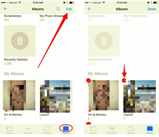 iPhoneからアルバムを手動で削除する方法