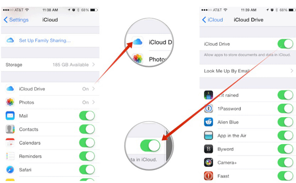 iCloudを使用してiPhoneにファイルを転送する