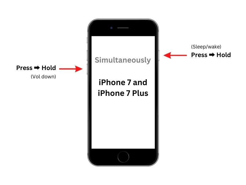 iPhone 7を強制的に再起動して、iPhoneのメモが同期しない問題を修正する