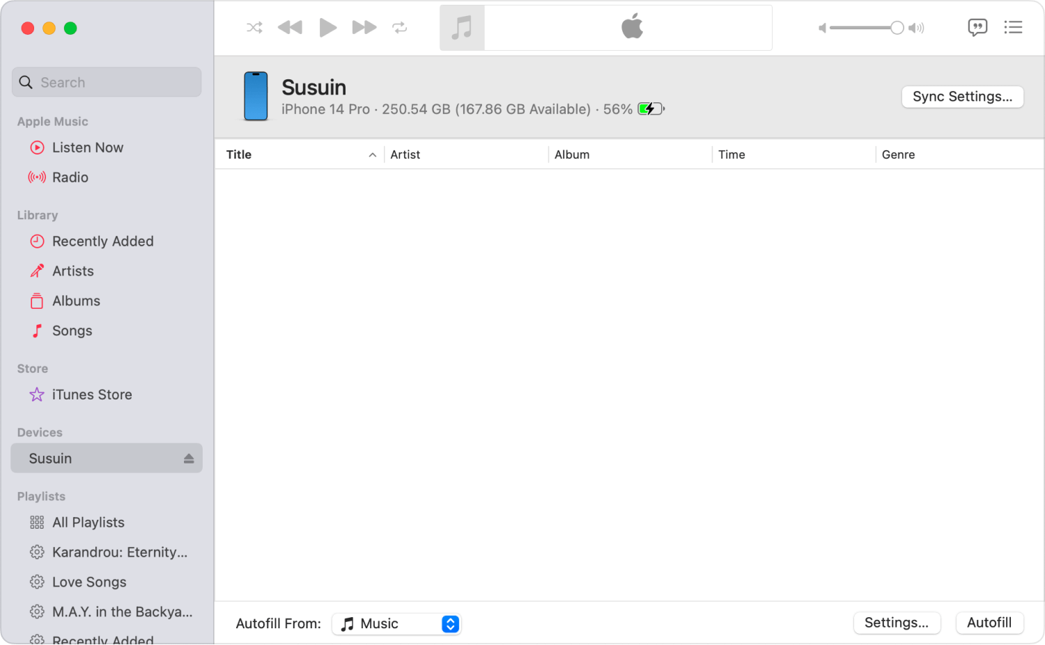 iTunesを使用してPCからiPhoneにファイルを転送する