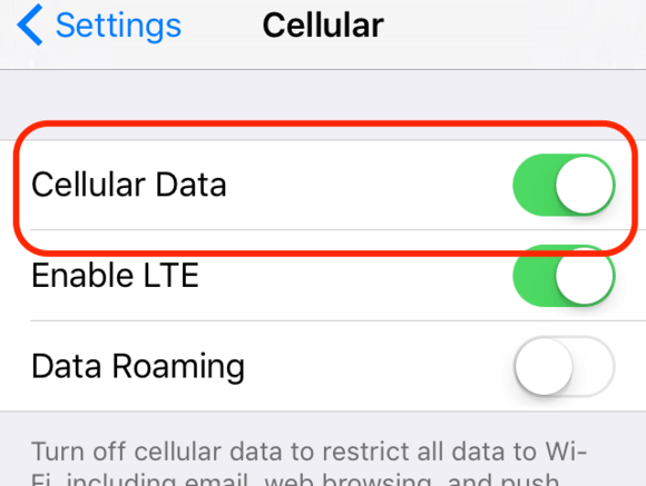 Cellular Dataを介してWiFiなしでiPhoneを更新する