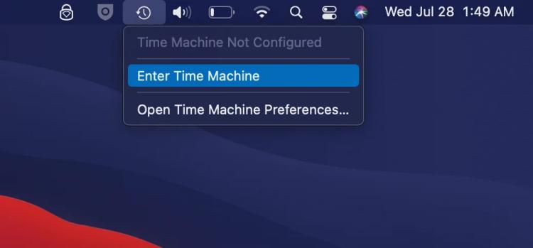 Time Machineを使用してMacコンピュータから写真を回復する