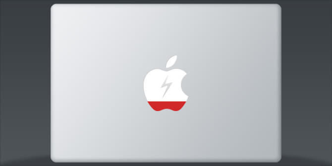 Macのバッテリーを節約するMacのロゴ