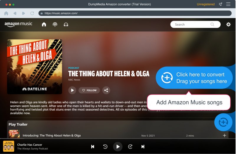 ベスト Amazon Music ダウンローダー: DumpMedia Amazon Music Converter - ファイルを追加