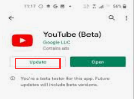 YouTube Android を更新する