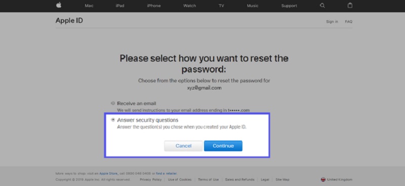 セキュリティの質問に答えて Apple iTunes のパスワードをリセットする