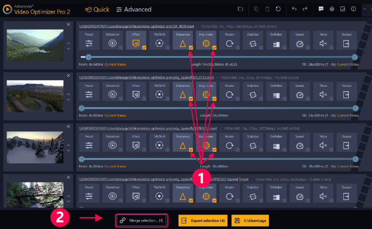 Ashampoo Video Optimizer を使用してビデオ解像度を改善する