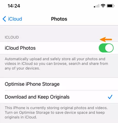 iPadから写真を削除できない場合にiCloud写真を無効にする